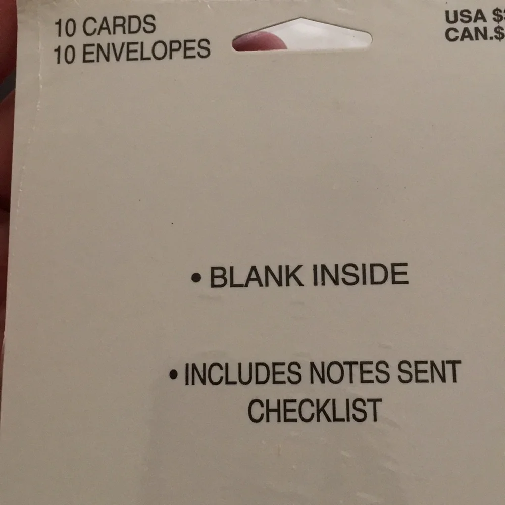 Vintage American flag note card set of 10 NWT